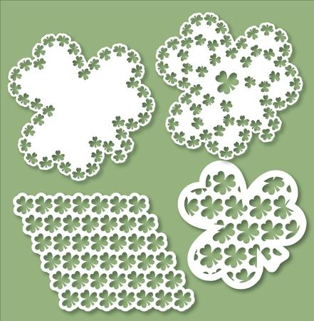 St Patricks Day - Shamrock Doilies Set 1