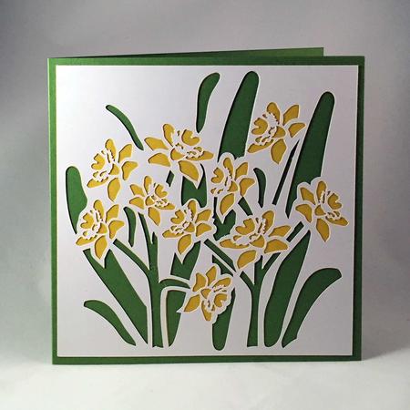Daffodil Outline Card