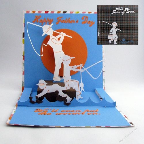Family Fishing Pop Up Card