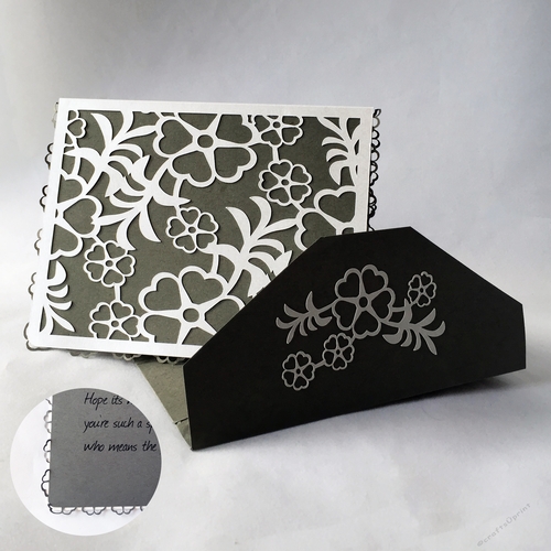 Floral Fold Card with matching Envelope