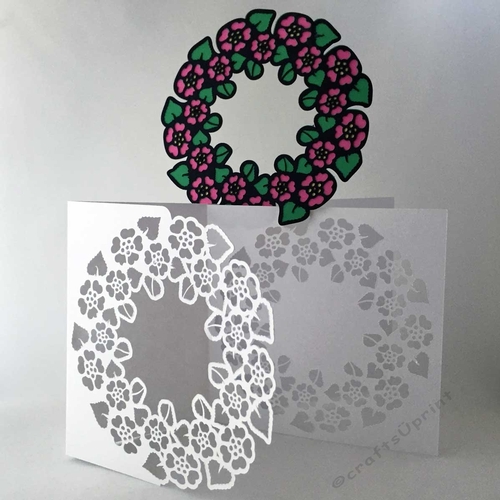 Wild Prairie Rose Cutout Card