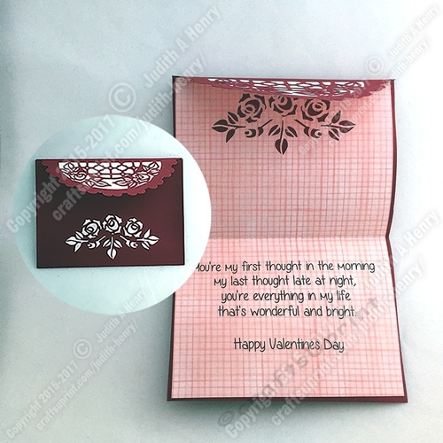 Rose Heart Fold Over Card - All Occasions
