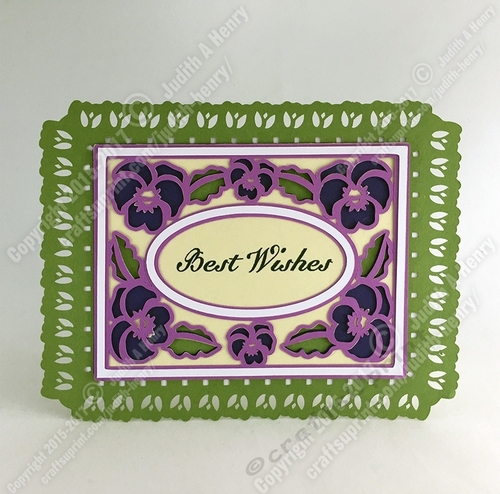 Pansy Wedding Card - All Occasions