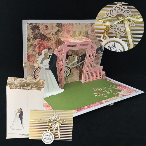 Wedding Carriage Ride Pop Up Card