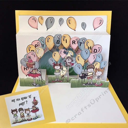 Sassy Cheryl - Birthday Balloon Pop Up Card