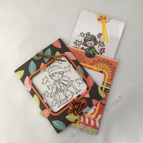 Sassy Cheryl - Magic Slider Card - Autumn Bench Sitters