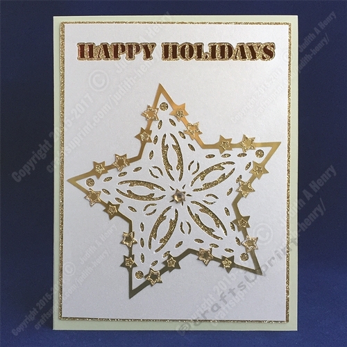 Christmas Star Card - Happy Holidays