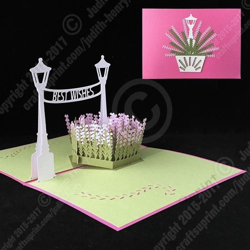 Planter of Heather Pop Up Card