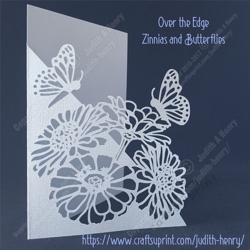 Over The Edge - Zinnias And Butterflies