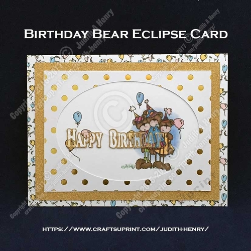 Birthday Bear Eclipse Style Card