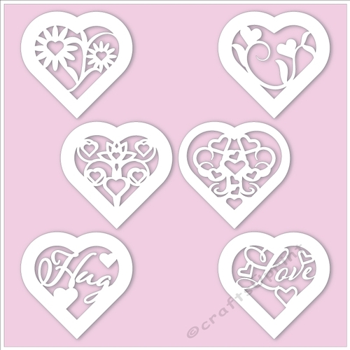 More - Heart Party Favor Toppers - Valentines