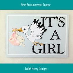 Birth Announcement Topper - Its a Girl