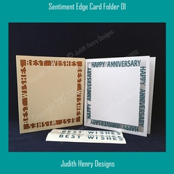 Sentiment Edge Card Folder 01 - Best Wishes, Happy Anniversary