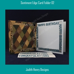 Sentiment Edge Card Folder 02 - Happy Birthday, Congratulations