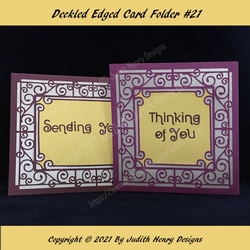 Deckled Edged Card Folder 21