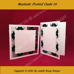 Mustache Deckled Cards 03