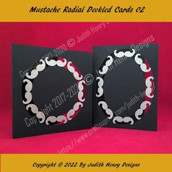 Mustache Radial Deckled Cards 02