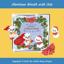 Christmas Wreath with Cats