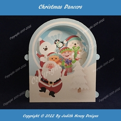 Christmas Dancers Tunnel Card - cardmaking