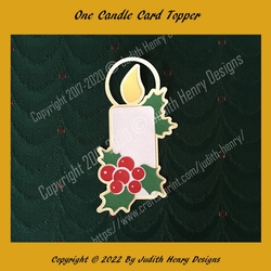 One Candle Card Topper