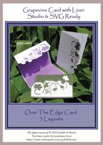 Grapevine Card with Liner - Fold Over Card 3