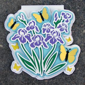 Iris and Butterfly Shaped Card - Designer Edition Ready