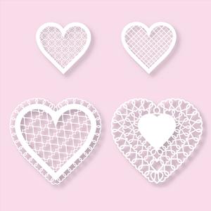 Lattice Heart Embellishments