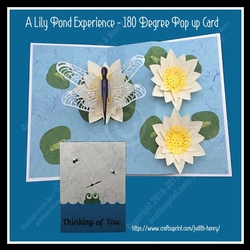 Image of cup892447_2228 - A Lily Pond Experience Pop Up Card - July Birthday Flower