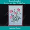 Carnation Outline Card