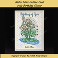 Water Lilies Outline Card