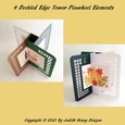 4 Deckled Edge Tower Pinwheel Blades