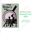 Mothers Day Baseball Card 2025 Son