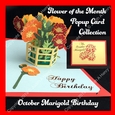 October Marigold Birthday Pop Up Card