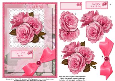 Pink Floral Birthday and Get Well