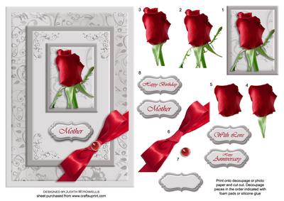 Red Rosebud Multi Occasion