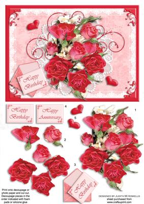 Red Roses Bouquet with Card