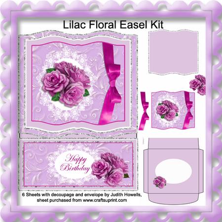 Lilac Floral Easel Kit