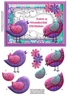 Funky Birthday Birds