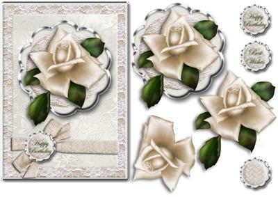 Cream Rose and Lace