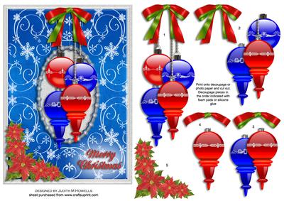 Red and Blue Christmas Baubles