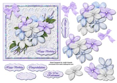 Jasmine and Lace Square Card Front