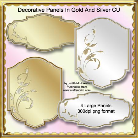 Decorative Panels in Gold and Silver Cu