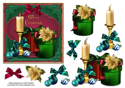 Christmas Gifts and Candle Card Front
