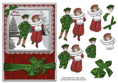 Vintage Skaters Large Card Front