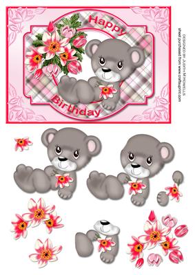 Laid Back Birthday Bear Card Front