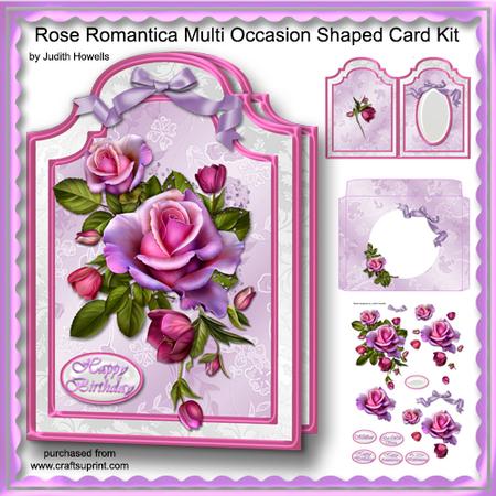 Rose Romantica Multi Occasion Shaped Card Kit