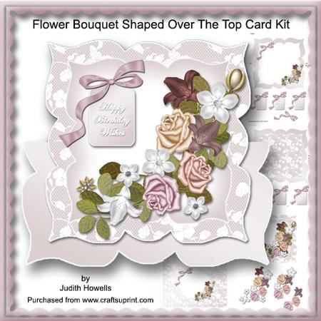 Flower Bouquet Shaped Over the Top Card Kit