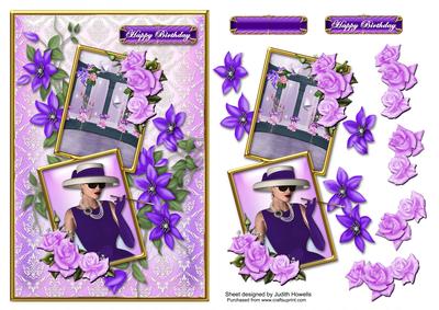 Pictures and Flowers Large Card Front