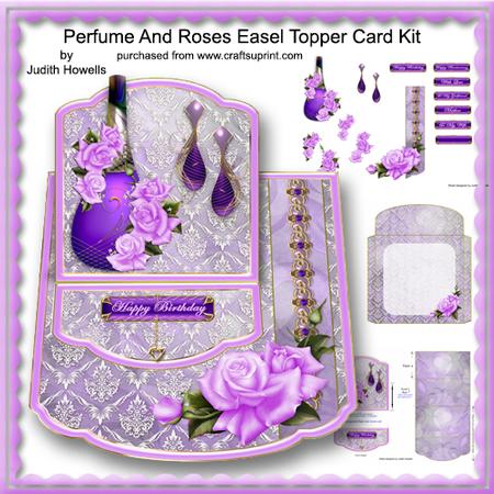 Perfume and Roses Easel Topper Card Kit