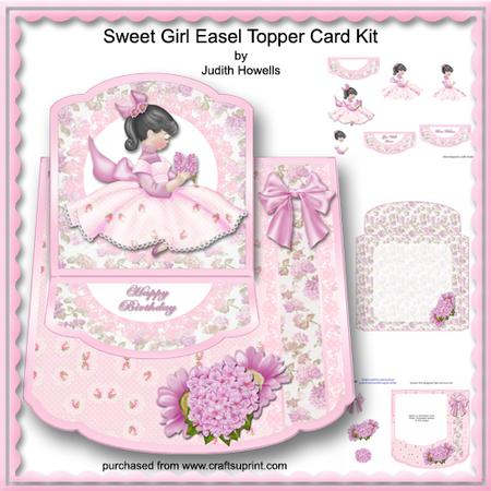 Sweet Girl Easel Topper Card Kit